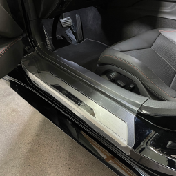 Clear Plastic Door Sill Protectors 2pc For C8 Corvette
