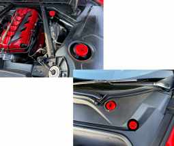 Painted Billet Aluminum Engine Caps For C8 Corvette