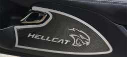 Stainless Carbon Fiber 2pc Door Badges For 2015-2021 Challenger Hellcat Demon