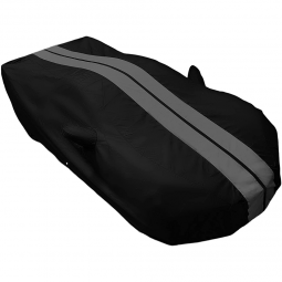 Ultraguard Plus Car Cover Black W/ Gray Stripes For 2020-2023 C8 Corvette