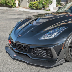 Carbon Fiber Front Lip Splitter & Side Winglets For C7 Corvette ZR1