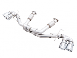 AWE Track Edition Quad Chrome Tips Exhaust System For C8 Corvette