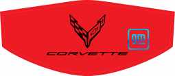 Black CORVETTE + Flags Logos Trunk Cover For C8 Corvette
