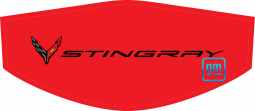 Black Stingray + Flags Logos Trunk Cover For C8 Corvette