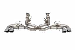 Corsa 3in Valved Cat Back 4.5in Polished Exhaust System For C8 Corvette