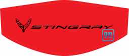Mono-Black Stingray + Flags Logos Trunk Cover For C8 Corvette