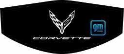 Mono CORVETTE + Flags Logos Trunk Cover For C8 Corvette