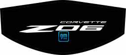 White Z06 + CORVETTE Logo Trunk Cover For C8 Corvette