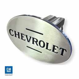 Blue Steel Metallic Hitch Cover 100 Year Chevrolet Font for 2007-2019 Silverado