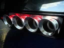 Exhaust Filler Panel W/Red Led Lights for C7 Corvette