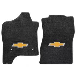 Lloyd Ultimat for Silverado 1500 2014-On Double Or Crew Cab 2pc Front Ebony Gold Filled 3D Bowtie Lo
