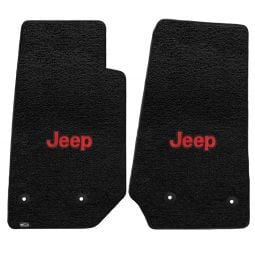 Lloyd Ultimat for Jeep Wrangler Unlimited 2014-On 2pc Front Black Red Jeep Logo