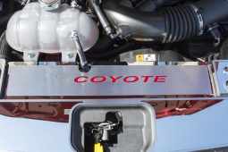 Radiator Cover Plate With Logo and Coyote Lettering For 2015-2017 Mustang