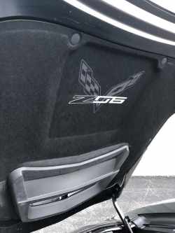 Vinyl Decal Overlay for Hood Pad Liner in Carbon Fiber C7 Corvette Z06