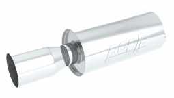 Borla 40058 Rock-It - 2.25" Inlet Pipe - Single 4.5" Round Tip - T-304 Stainless Steel Boomer Muffle