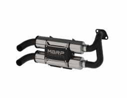 MBRP AT-9519PT Stacked Dual Slip On Exhaust Pipe for 16-21 Polaris RZR S 1000 General 1000 Performan
