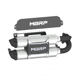 MBRP AT-9524PT Stacked Dual Slip On Exhaust Pipe for 20- 21 Polaris RZR Pro XP Turbo Performance Ser