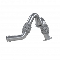 MBRP FAL2313 Turbo Exhaust Up-Pipe Dual for 03-07 Ford 6.0L Powerstroke Aluminized Steel Carb EO Num