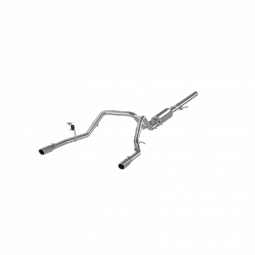 MBRP S5084409 3 Inch Cat Back Exhaust System Dual Split Rear T409 Stainless Steel for 14-18 Silverad