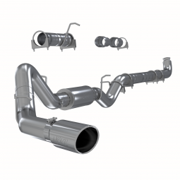 MBRP S6004409 4 Inch Single Side Exhaust Pipe T409 Stainless Steel For 01-07 Silverado/Sierra 2500/3