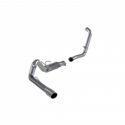 MBRP S6216AL 4 Inch Turbo Back Single Side Stock Cat Exit Aluminized Steel For 03-05 Ford Excursion 