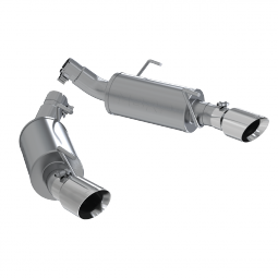 MBRP S7200304 Dual Mufflers Axle Back Split Rear T304 Stainless Steel For 05-10 Ford Mustang GT 4.6L