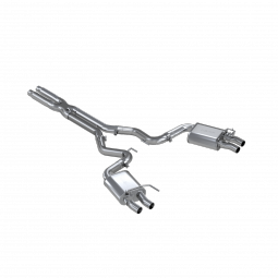 MBRP S7201304 Mustang 3 Inch Cat Back Exhaust System Dual Quad Split Rear Exit for 16-20 Ford GT350/