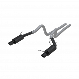 MBRP S7258BLK Cat Back Exhaust System Dual Split Rear Street Version Black for 11-14 Ford Mustang GT