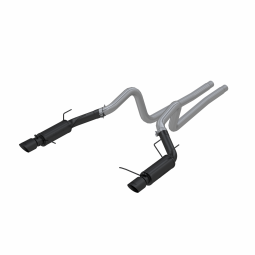 MBRP S7264BLK Cat Back Exhaust System Dual Split Rear Race Version Black for 11-14 Ford Mustang GT 5