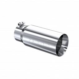 MBRP T5049 Exhaust Tail Pipe Tip 5 Inch O.D. Dual Wall Straight 4 Inch Inlet 12 Inch Length T304 Sta