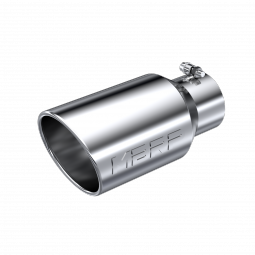 MBRP T5073 Exhaust Tail Pipe Tip 6 Inch O.D. Angled Rolled End 4 Inch Inlet 12 Inch Length T304 Stai