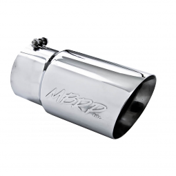 MBRP T5074 Exhaust Tail Pipe Tip 6 Inch O.D. Dual Wall Angled 5 Inch Inlet 12 Inch Length T304 Stain