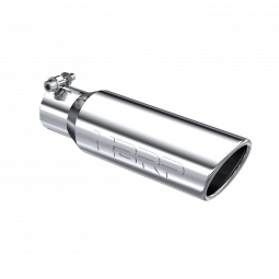 MBRP T5113 Exhaust Tip 3 1/2 Inch O.D. Angled Rolled End 2 1/2 Inch Inlet 12 Inch Length T304 Stainl