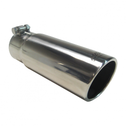 MBRP T5115 Exhaust Tip 3 1/2 Inch O.D. Angled Rolled End 3 Inch Inlet 10 Inch Length T304 Stainless 