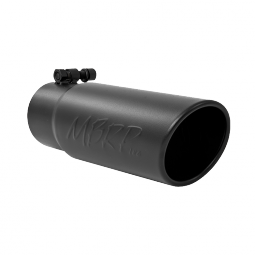 MBRP T5115BLK Exhaust Tip 3 1/2 Inch O.D. Angled Rolled End 3 Inch Inlet 10 Inch Length Black T304 S