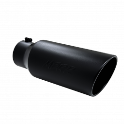 MBRP T5127BLK Exhaust Tip 7 Inch O.D. Rolled End 5 Inch Inlet 18 Inch Length Black Finish