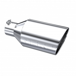 MBRP T5128 Exhaust Tip 8 Inch O.D. Rolled End 4 Inch Inlet 18 Inch Length T304 Stainless Steel