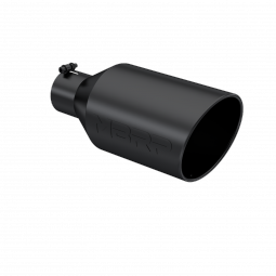 MBRP T5128BLK Exhaust Tip 8 Inch O.D. Rolled End 4 Inch Inlet 18 Inch Length Black Finish