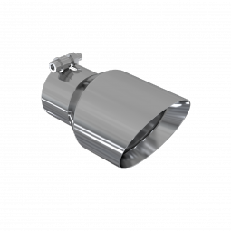 MBRP T5151 Exhaust Tip 4.5 Inch O.D. Dual Wall Angled 3 Inch Inlet 7.7 Inch Length T304 Stainless St