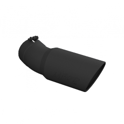 MBRP T5154BLK Exhaust Tip 6 Inch O.D. Angled Rolled End 5 Inch Inlet 15 1/2 Inch Length 30 Degree Be