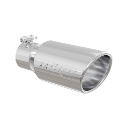 MBRP T5157 Exhaust Tip 4 Inch O.D. Angled Rolled End 2 3/4 Inch Inlet 10 Inch Length T304 Stainless 