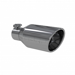 MBRP T5160 Exhaust Tip 4 1/2 Inch O.D. Single Wall Angle Rolled End 2.5 Inch Inlet 11 Inch Length T3