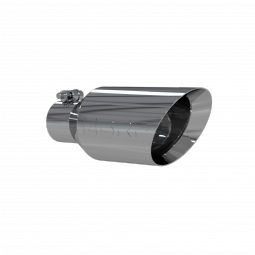 MBRP T5161 Exhaust Tip 4 1/2 Inch O.D. Dual Wall Angle Rolled End 2.5 Inch Inlet 11 Inch Length T304