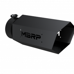 MBRP T5167BLK Universal 4 Inch Hexagon Shaped 16 Inch Assembled Black Series Exhaust Tip