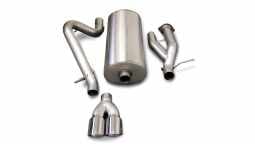 Corsa 14216 3.0 Inch Cat-Back Sport Single Rear Exhaust 4.0 Inch Polished Tips 03-06 Hummer H2 6.0L 