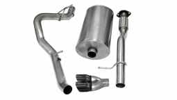 Corsa 14246BLK 3.0 Inch Cat-Back Sport Single Side Exhaust 4.0 Inch Black Tips 07-08 Chevy Avalanche