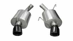 Corsa 14311BLK 2.5 Inch Axle-Back Sport Dual Exhaust Black 4.0 Inch Tips 05-10 Mustang GT 4.6L/Shelb