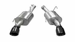 Corsa 14314BLK 2.5 Inch Axle-Back Xtreme Dual Exhaust Black 4.0 Inch Tips 05-10 Mustang GT 4.6L/Shel