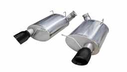 Corsa 14320BLK 3.0 Inch Axle-Back Sport Dual Exhaust Black 4.0 Inch Tips 11-12 Mustang Shelby GT500 