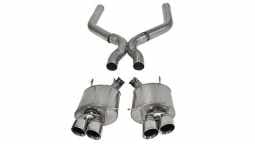 Corsa 14323 3.0 Inch Axle-Back Plus X-Pipe Sport Dual Exhaust Polished 4.0 Inch Tips 13-14 Mustang S